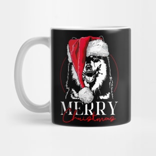 Funny Finnish Lapphund Santa Merry Christmas dog mom Mug